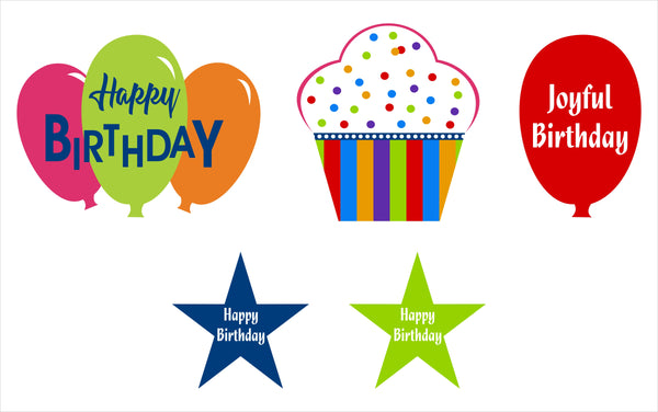 Joyful Party Theme Birthday Party Cutouts