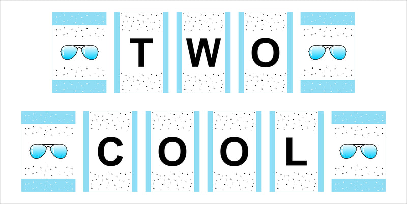 Two Cool Buy Two Cool Party Birthday Party Decoration Banner | Party Supplies ...