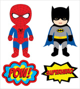 Super Hero Birthday Party Paper Decorative Straws