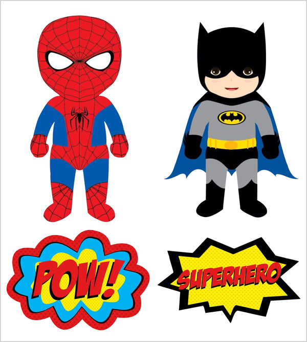 Super Hero Birthday Party Paper Decorative Straws