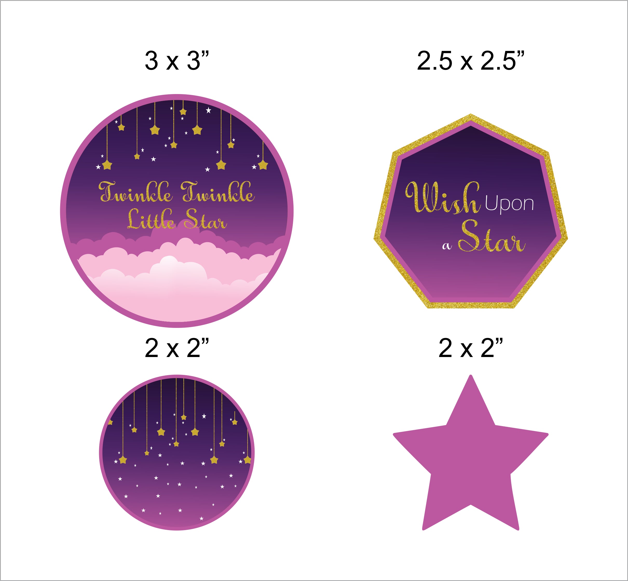 Twinkle Twinkle Little Star Birthday Party Paper Decorative Straws