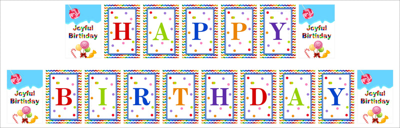 Joyful Birthday Party Banner for Decoration