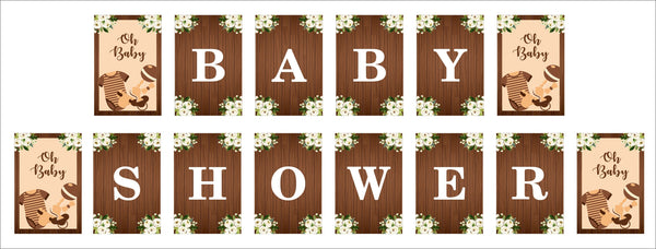 "Oh Baby" Baby Shower Theme Party Banner for Decoration