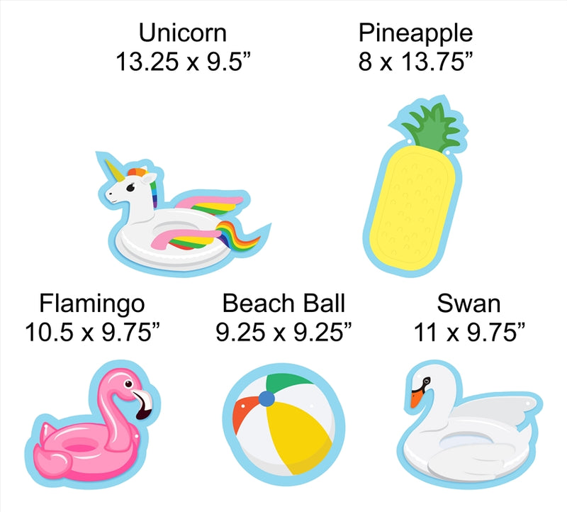 Pool Birthday Party Theme Hanging Set for Decoration