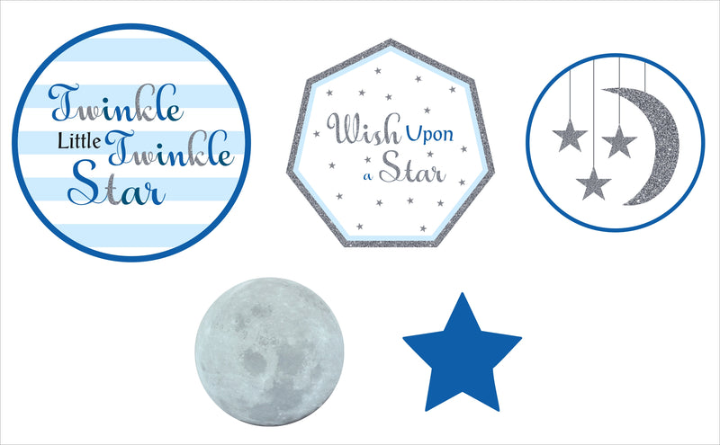 Twinkle Twinkle Little Star Birthday Party Cutouts