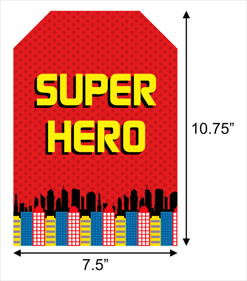 Super Hero Theme Birthday Paper Door Banner/ Wall Decoration.