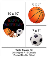 Sports Theme Birthday Party Table Toppers for Decoration