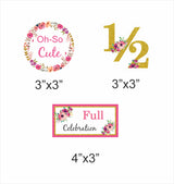 Half Birthday Girls Party Paper Decorative Straws