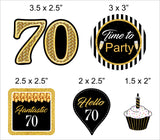 70th Theme Birthday Party Paper Decorative Straws