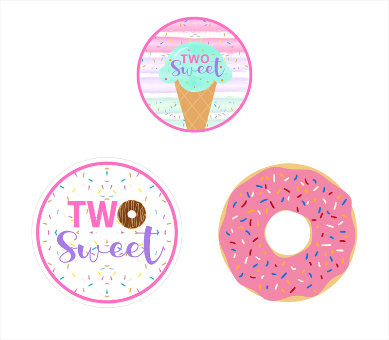 Two Sweet Birthday Party Cupcake Toppers for Decoration