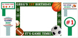 Sports Theme Birthday Party Selfie Photo Booth Frame & Props