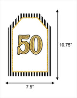 50th Theme Birthday Paper Door Banner or for Wall Decoration.