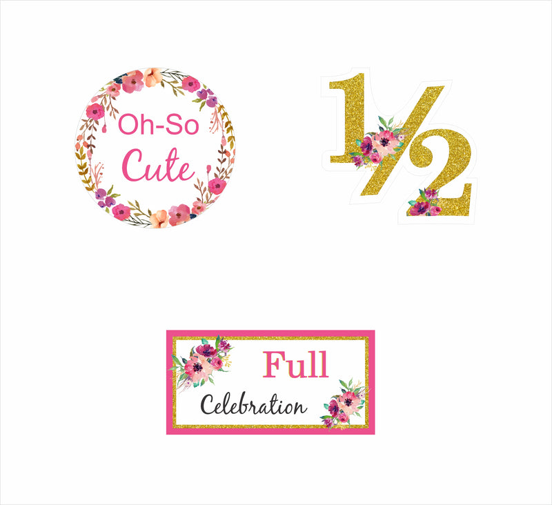 Half Birthday Girls Party Paper Decorative Straws