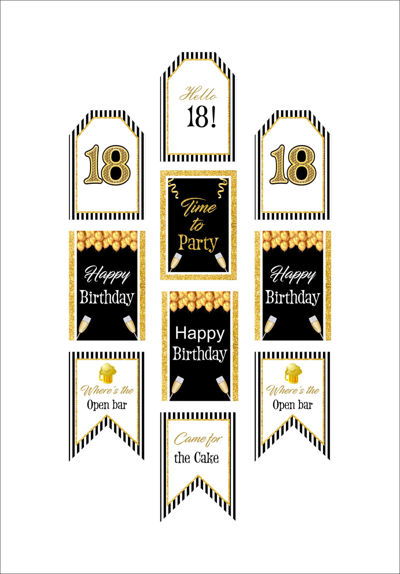 18th  Birthday Party Door Wall Banner