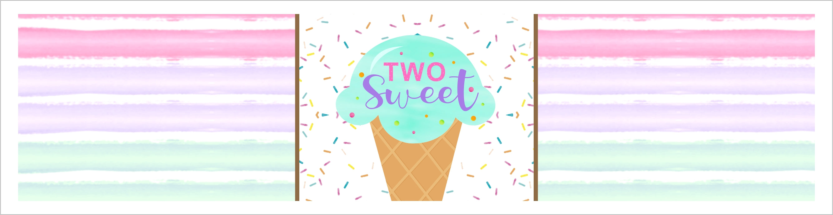 Two Sweet Theme Birthday Party Water Bottle Labels