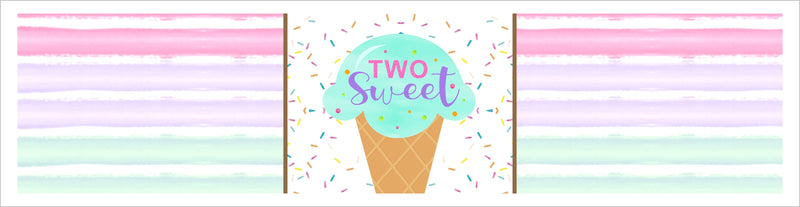 Two Sweet Theme Birthday Party Water Bottle Labels