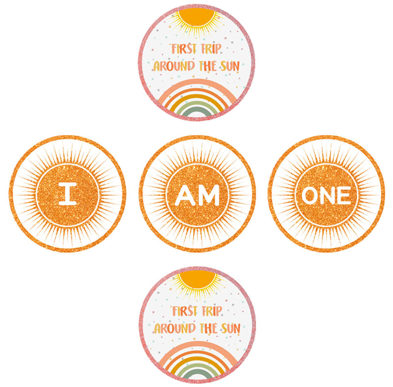 First Trip Around The Sun  Theme "I Am One" Birthday Banner for Decoration