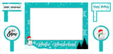 Winter Wonderland Birthday Party Selfie Photo Booth Frame & Props