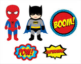 Super Hero Theme Birthday Party Cutouts