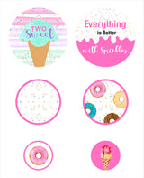 Two Sweet Birthday Party Table Confetti