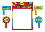 Super Hero Birthday Party Selfie Photo Booth Frame