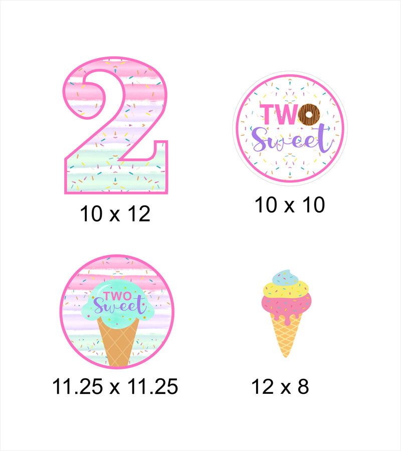 Two Sweet Birthday Party Theme Hanging Set for Decoration