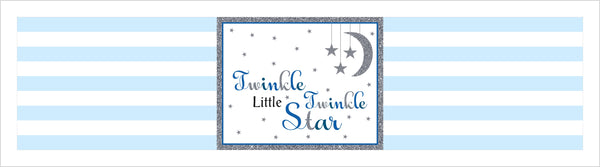 Twinkle Twinkle Little Star Theme Water Bottle Labels