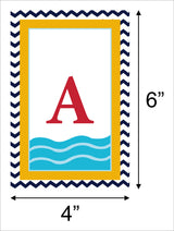 Nautical Ahoy Theme Birthday Party Banner for Decoration