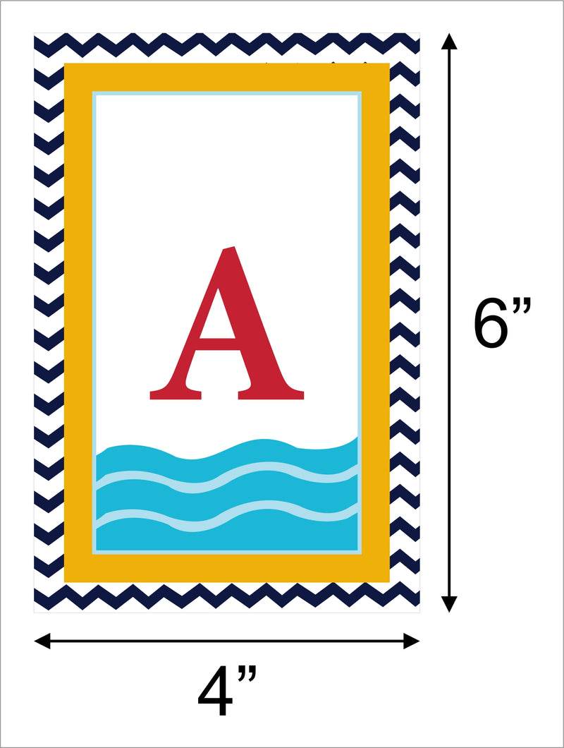 Nautical Ahoy Theme Birthday Party Banner for Decoration