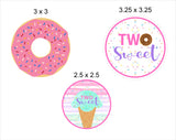 Two Sweet Birthday Party Cupcake Toppers for Decoration