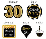 30th Theme Birthday Party Paper Decorative Straws