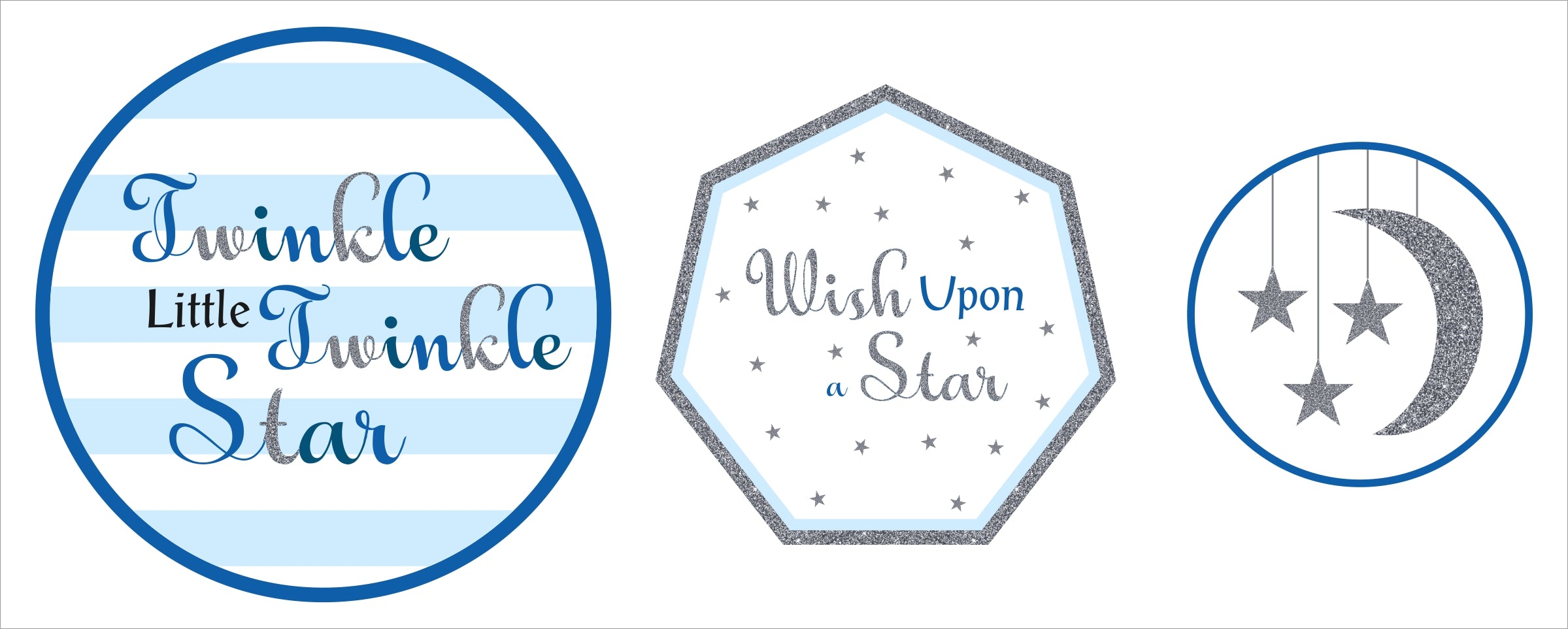 Twinkle Twinkle Little Star Theme Birthday Party Table Toppers for Decoration