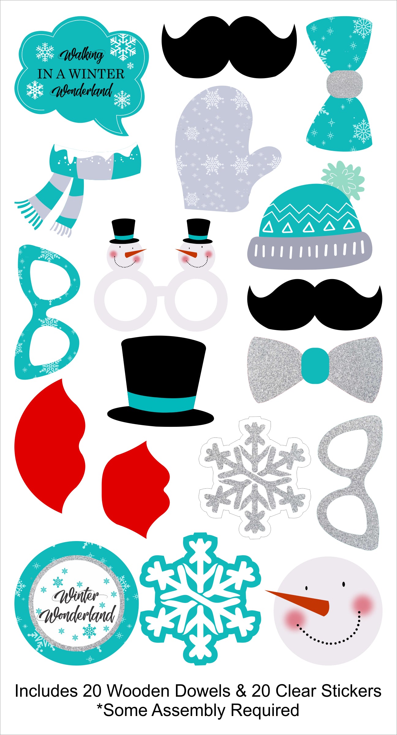 buy winter wonderland birthday party decoration photo booth props