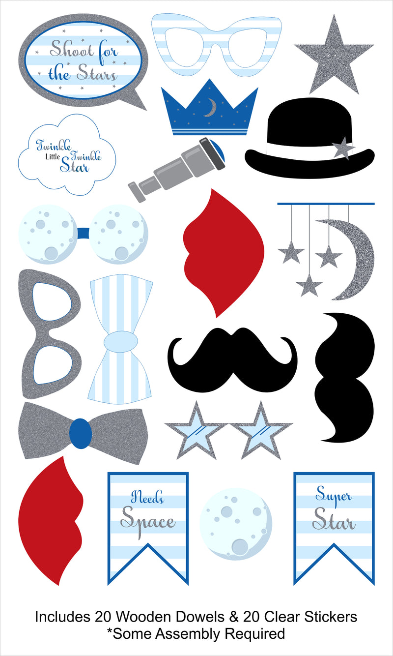 Twinkle Twinkle Little Star Birthday Party Photo Booth Props Kit