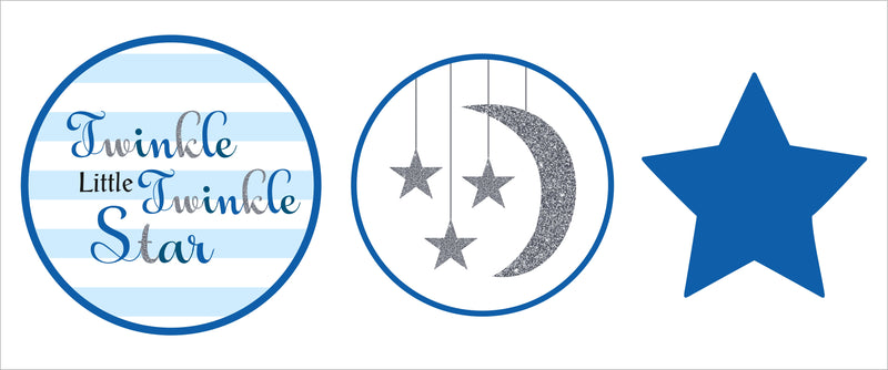 Twinkle Twinkle Little Star Birthday Party Cupcake Toppers for Decoration