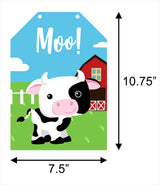 Farm Animal Theme Birthday Paper Door Banner or for Wall Decoration.