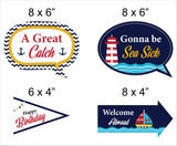 Nautical Birthday Party Photo Props Kit