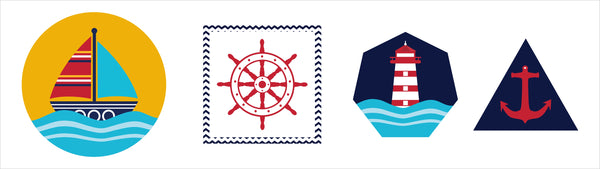 Nautical Ahoy Birthday Party Theme Hanging Set for Decoration