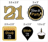 21st Theme Birthday Party Paper Decorative Straws