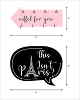 Paris Theme Birthday Party Photo Props Kit