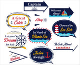 Nautical Birthday Party Photo Props Kit