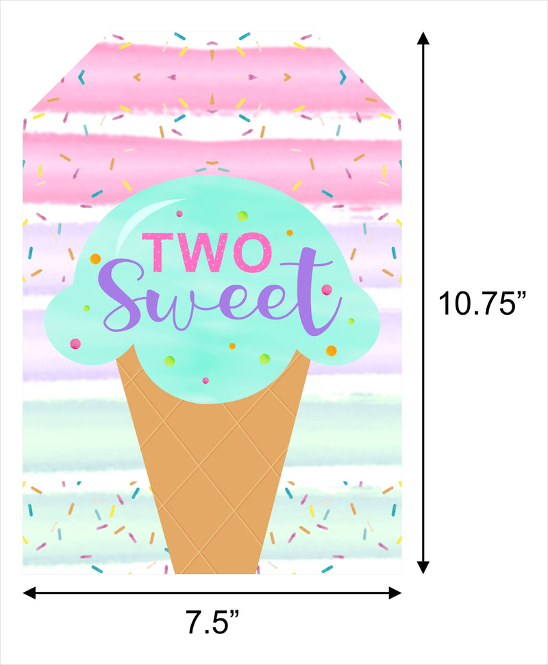 Two Sweet Theme Birthday Paper Door Banner or for Wall Decoration.