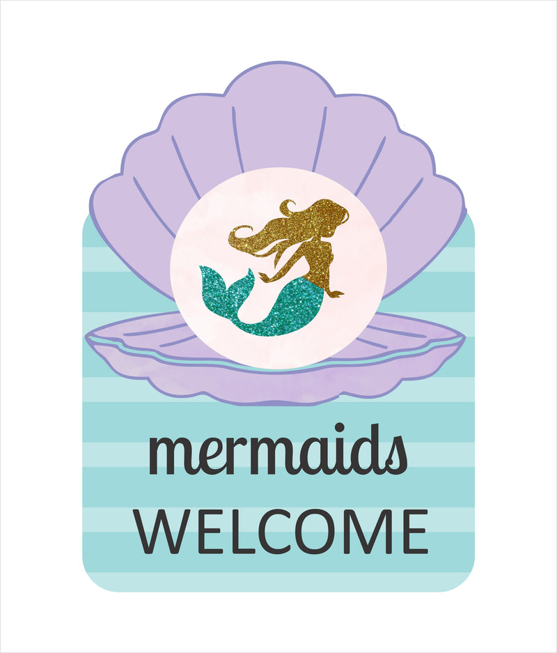 Mermaid Theme Birthday Party Yard Sign/Welcome Board.