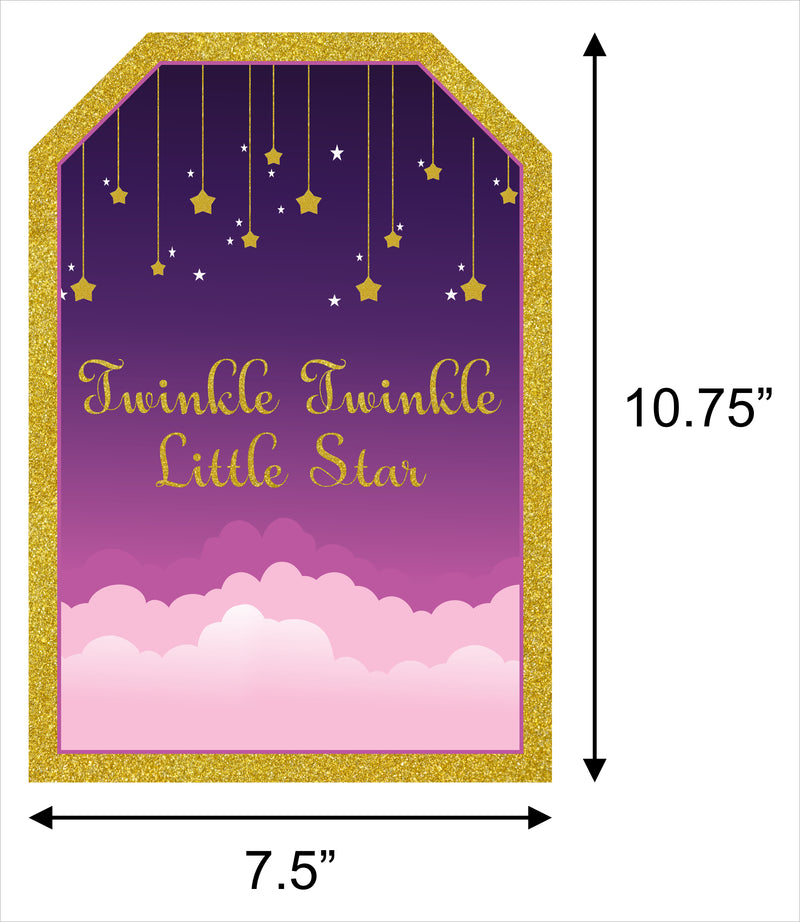 Twinkle Twinkle Little Star Theme Birthday Paper Door Banner/ Wall Decoration.