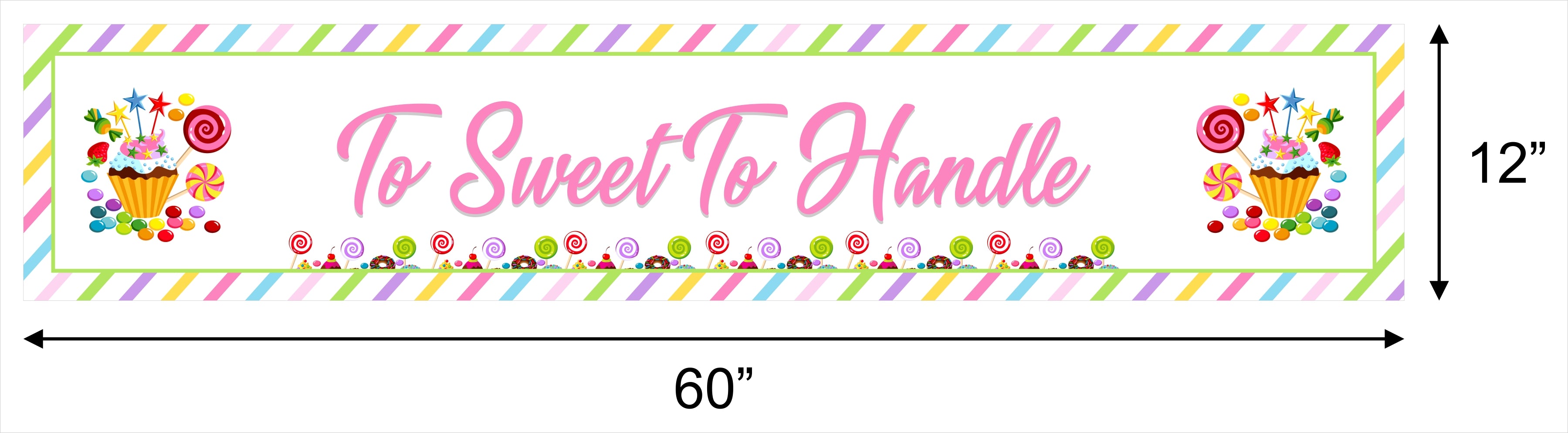 Candyland Birthday Party Long Banner for Decoration