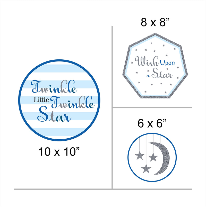 Twinkle Twinkle Little Star Theme Birthday Party Table Toppers for Decoration