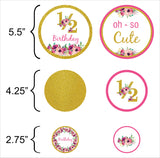 Half Birthday Girls Theme Party Table Confetti