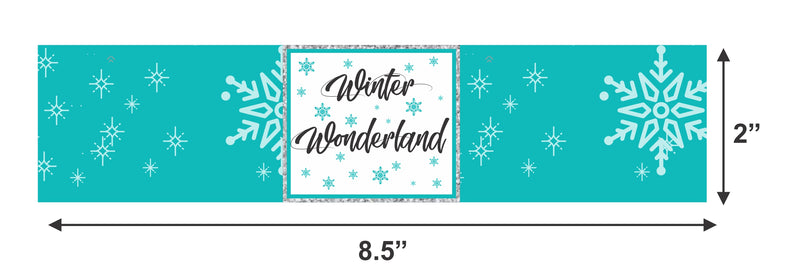 Winter Wonderland Theme Water Bottle Labels