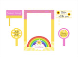 Sunshine Theme Birthday Party Selfie Photo Booth Frame