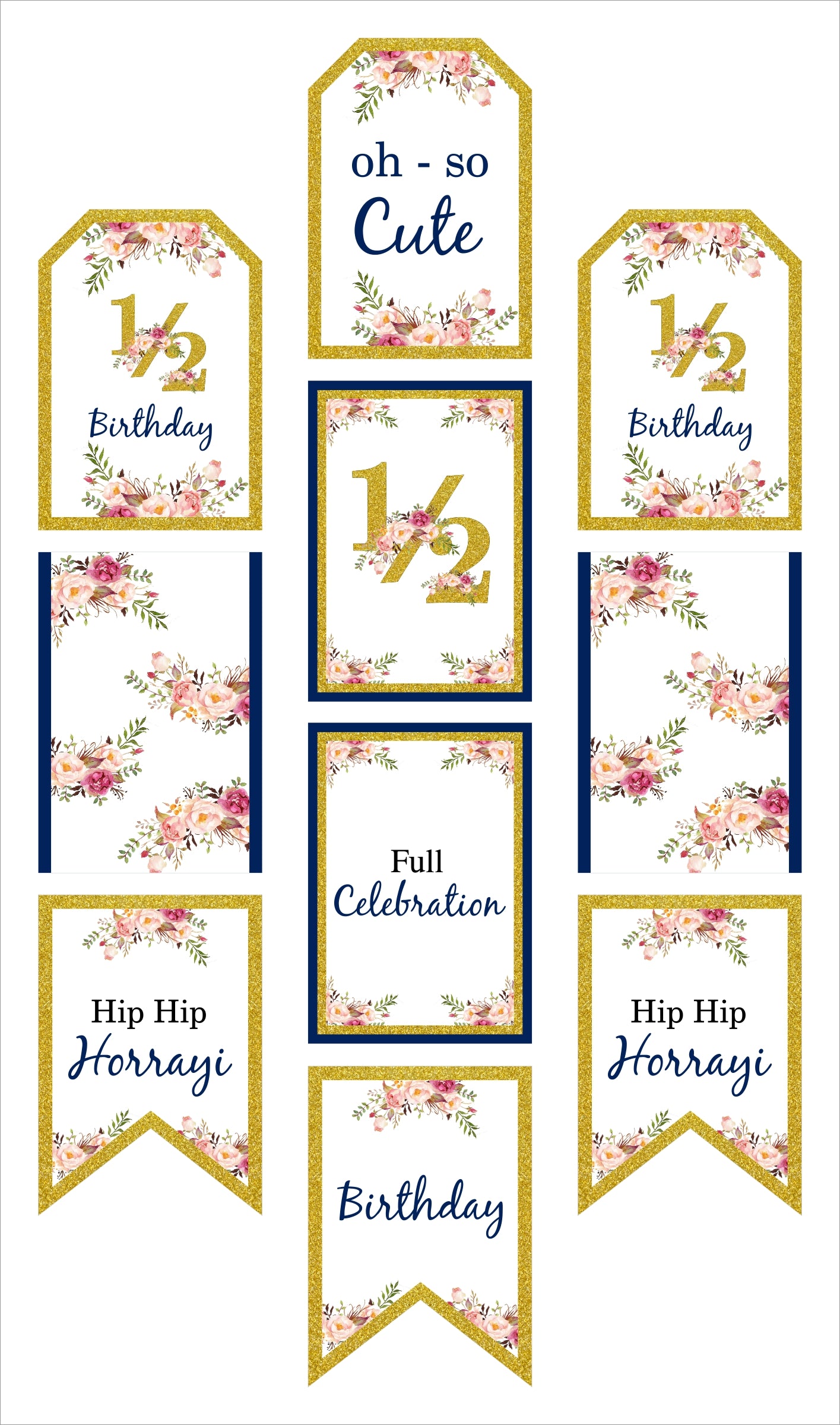 Half Birthday Boys Theme Birthday Paper Door Banner/ Wall Decoration.